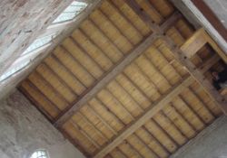 New oak roof timbers