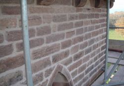 Tower stonework repointed