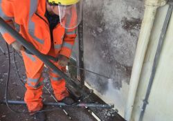 Whitehaven Market Hall paint removal