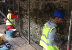 Lime pointing the unstable walls