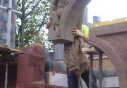 Gargoyle being fitted