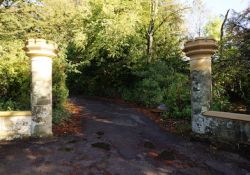 Gate pillars and wall: We restored turrets and copings to the walls (AFTER)