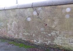 Render removed and wall repointed in lime (BEFORE)